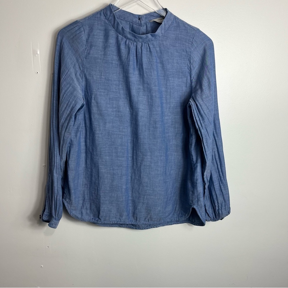 Everlane blue cotton pullover top size 4 1328